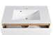 Waschtisch >Paris< in weiß, Wotaneiche, MDF - 80x56x47cm (BxHxT)
