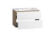 Waschtisch >Paris< in weiß, Wotaneiche, MDF - 80x56x47cm (BxHxT)
