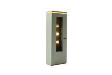 Vitrine >MONIZ< 1 Tür, LED, in Salbei...