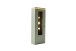 Vitrine >MONIZ< 1 Tür, LED, in Salbei grün / Eichenfarben Dekor - 70x197x38 (BxHxT)