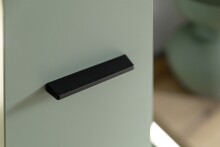Highboard >MONIZ< 2 Türen, LED, in Salbei grün/ Eichenfarben Dekor - 98x144x38 (BxHxT)