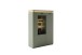 Highboard >MONIZ< 2 Türen, LED, in Salbei grün/ Eichenfarben Dekor - 98x144x38 (BxHxT)
