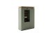 Highboard >MONIZ< 2 Türen, LED, in Salbei grün/ Eichenfarben Dekor - 98x144x38 (BxHxT)