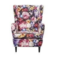 Ohrensessel >LAUREL< in Flower; rose - 78x102x98...