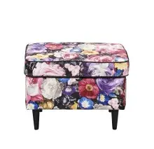 Fußhocker >LAUREL< in Flower; rose - 63x43x42...