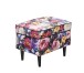 Ohrensessel >LAUREL< (Sessel mit Hocker) in Flower - 78x102x98 (BxHxT)