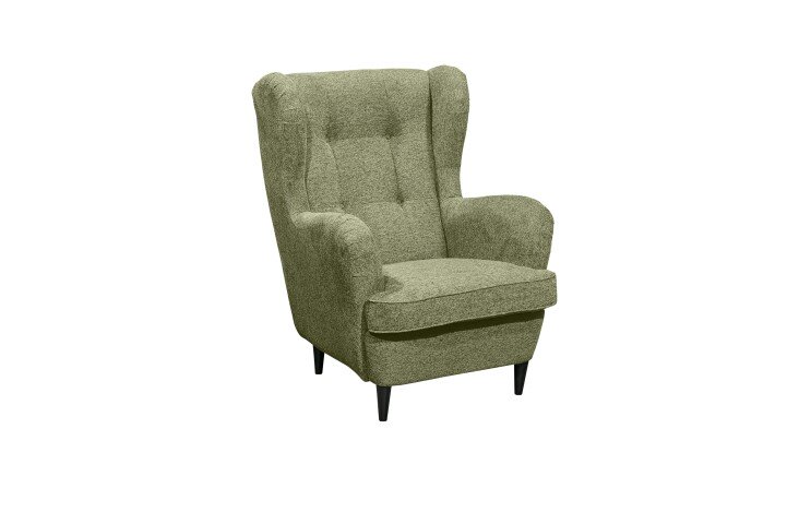 Ohrensessel >OSKAR< in olive - 78x102x98 (BxHxT)