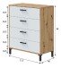 Kommode >ENZO< in Nodi Eiche/Artik Weiß - 78x94x40 (BxHxT)