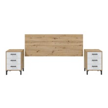 Bettrückwand >ENZO< in Nodi Eiche - 160x60x2,5...