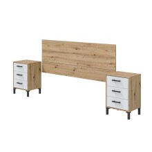 Bettrückwand >ENZO< in Nodi Eiche - 160x60x2,5 (BxHxT)