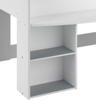 Jugendzimmer-Set >Pirouette 17< (2-teilig) in Weiss, mit drehbaren Elementen in Rosa oder Grau