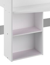 Jugendzimmer-Set >Pirouette 17< (2-teilig) in Weiss, mit drehbaren Elementen in Rosa oder Grau