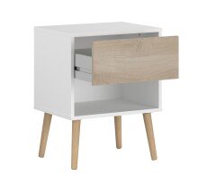 Jugendzimmer-Set >Aalborg 5< (5-teilig) in Weiße / Eiche Dekor