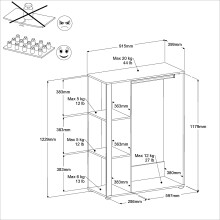 Jugendzimmer-Set >Aalborg 6< (5-teilig) in Weiße / Eiche Dekor