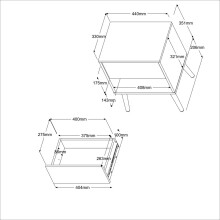 Jugendzimmer-Set >Aalborg 7< (3-teilig) in Weiße / Eiche Dekor
