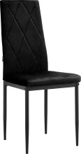 4-Fußstuhl >Maia< (2er-Set) in Schwarz, Samt/Metall - 42x98x53cm (BxHxT)
