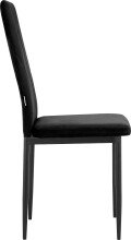 4-Fußstuhl >Maia< (2er-Set) in Schwarz, Samt/Metall - 42x98x53cm (BxHxT)