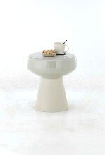 Beistelltisch >1166< in Creme, Eisen - 42x38cm (HxD)