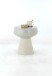 Beistelltisch >1166< in Creme, Eisen - 42x38cm (HxD)