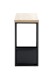 Beistelltisch >54459< in eiche, schwarz, MDF, Metall - 30x60x50cm (BxHxT)