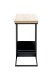 Beistelltisch >54459< in eiche, schwarz, MDF, Metall - 30x60x50cm (BxHxT)