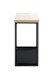 Beistelltisch >54459< in eiche, schwarz, MDF, Metall - 30x60x50cm (BxHxT)