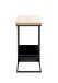 Beistelltisch >54459< in eiche, schwarz, MDF, Metall - 30x60x50cm (BxHxT)