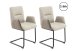 Freischwinger >DAX< (2er-Set) mit Armlehnen, in creme - 58x92x58 (BxHxT)
