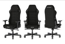Gaming-Stuhl >DXRACER< in schwarz, Webstoff schwarz - 70x70cm (BxT)