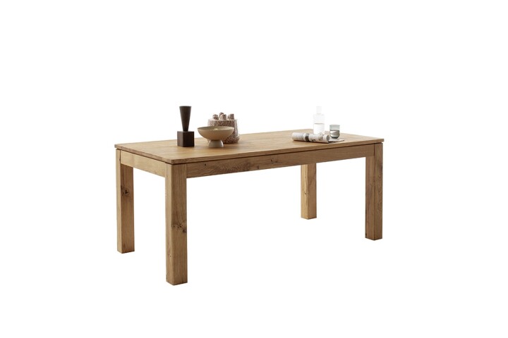 Esstisch >ETNA< FSC-Massiv-Holz, Ast/Balkeneiche Wildeiche geölt - 180x77x90 (BxHxT)