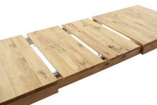 Kulissen-Esstisch >ETNA< ausziehbar, Ast-/Balkeneiche Wildeiche geölt - 160/240x77x90 (BxHxT)