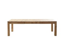 Kulissen-Esstisch >ETNA< ausziehbar, Ast-/Balkeneiche Wildeiche geölt - 160/240x77x90 (BxHxT)