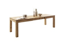 Kulissen-Esstisch >ETNA< ausziehbar, Ast-/Balkeneiche Wildeiche geölt - 180/260x77x90 (BxHxT)