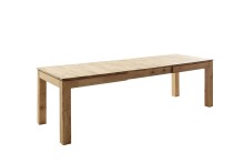 Kulissen-Esstisch >ETNA< ausziehbar, Ast-/Balkeneiche Wildeiche geölt - 180/260x77x90 (BxHxT)