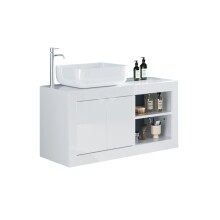 Waschtisch-Set >BASIC< Keramik-Waschbecken,...