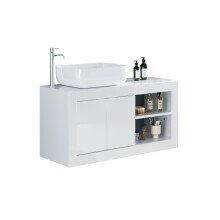Waschtisch-Set >BASIC< Keramik-Waschbecken,...