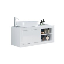 Waschtisch-Set >BASIC< Keramik-Waschbecken,...