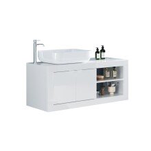 Waschtisch-Set >BASIC< Keramik-Waschbecken,...
