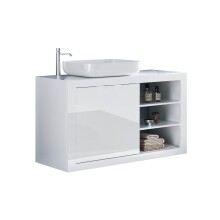 Waschtisch-Set >BASIC< Keramik Waschbecken, in...