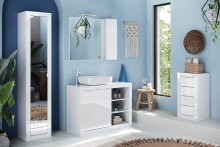 Waschtisch-Set >BASIC< Keramik Waschbecken, in...