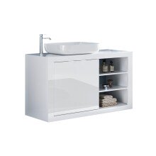Waschtisch-Set >BASIC< Keramik Waschbecken, in...