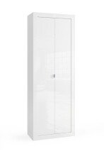 Hochschrank >BASIC< 2 Türen, weiß hochglanz, Holzwerkstoff
 - 70x195x35cm (BxHxT)