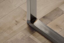Tischgestell >TABLES< (2er-Set) U-Form, in Metall - Rohstahl - 71x70,3x19,2cm (BxHxT)