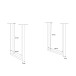 Tischgestell >TABLES< (2er-Set) U-Form, in Metall - Rohstahl - 71x70,3x19,2cm (BxHxT)