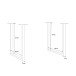 Tischgestell >TABLES< (2er-Set) U-Form, in Metall - Rohstahl - 71x70,3x19,2cm (BxHxT)