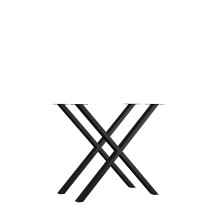 Tischgestell >TABLES< (2er-Set) X-Form, in schwarz, Metall - 71x72x19,2cm (BxHxT)