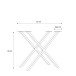 Tischgestell >TABLES< (2er-Set) X-Form, in schwarz, Metall - 71x72x19,2cm (BxHxT)