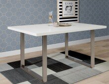 Tischplatte >TABLES< in Weiss - 160x3,8x90cm (BxHxT)
