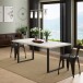 Tischplatte >TABLES< in Weiss - 180x3,8x90cm (BxHxT)