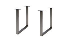Esstisch >TABLES< Artisan Eiche Dekor, U-Gestell Rohstahl - 140x74,7x90cm (BxHxT)